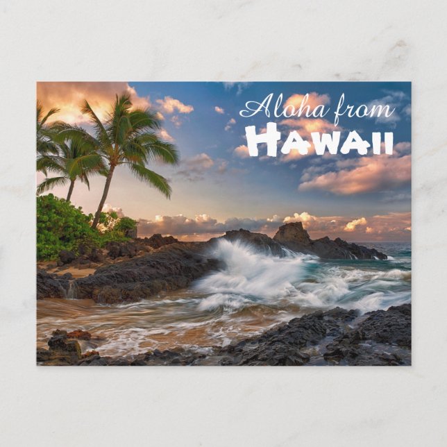 Aloha aus Hawaii Postkarte (Vorderseite)