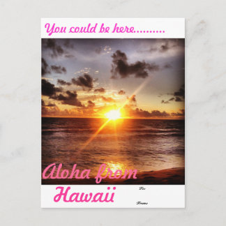 Aloha aus Hawaii Postkarte