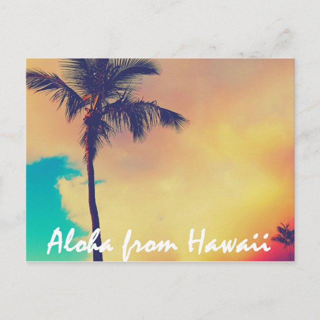 Aloha aus Hawaii Postkarte (Vorderseite)