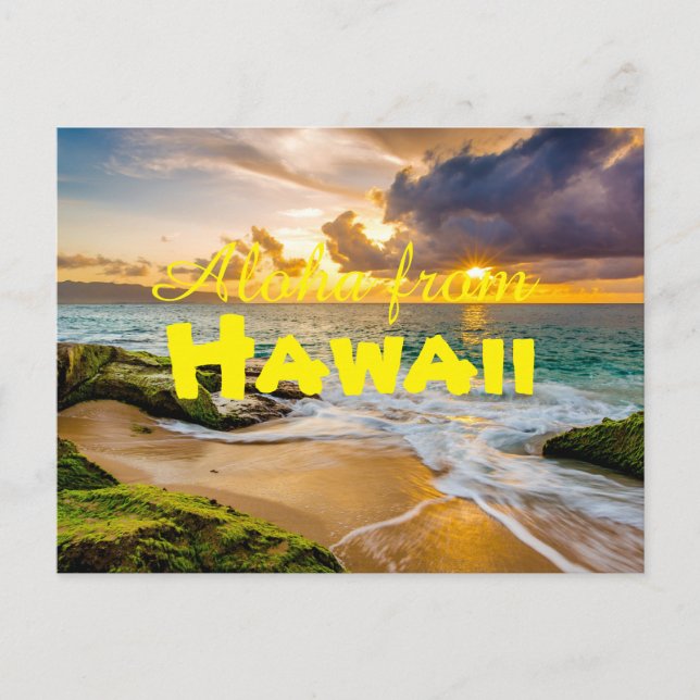 Aloha aus Hawaii Postkarte (Vorderseite)