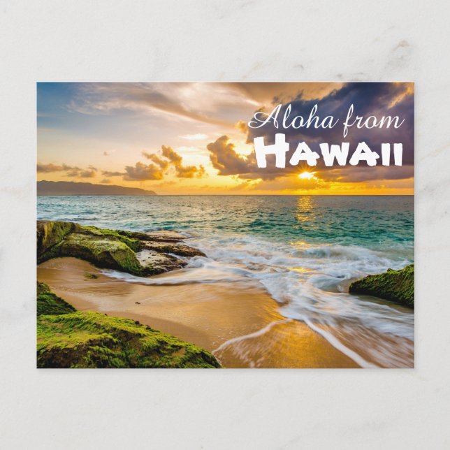 Aloha aus Hawaii Postkarte (Vorderseite)