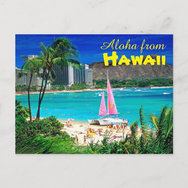 Aloha aus Hawaii Postkarte (Vorderseite)