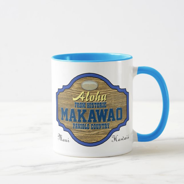 Aloha aus Makawao, Hawaii Tasse (Rechts)