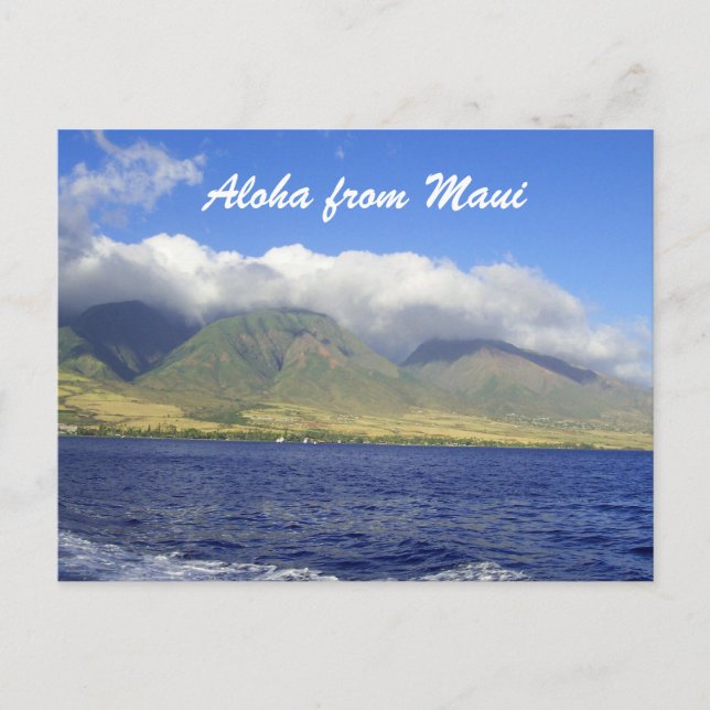 Aloha aus Maui Hawaii Postkarte (Vorderseite)