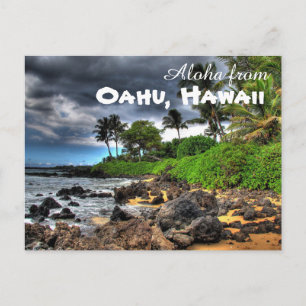 Aloha aus Oahu Hawaii Postkarte