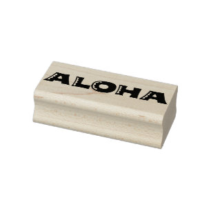 ALOHA authentischer 60er Retro Gummistempel