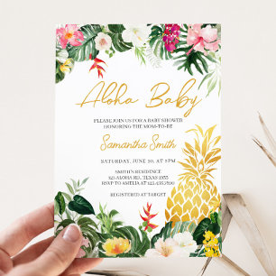 Aloha Baby Ananas Baby Shower Einladung