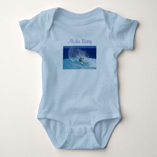 Aloha Baby Blue Body Anzug Strampler (Vorderseite)