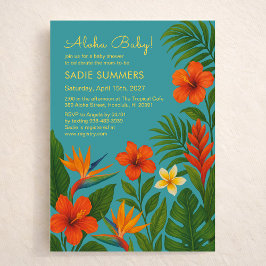 Aloha Baby! Chic Tropical Baby Shower Einladung
