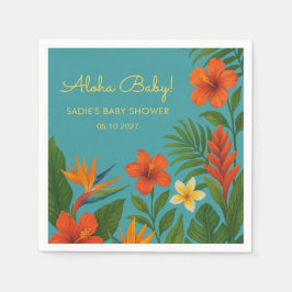 Aloha Baby! Chic Tropical Baby Shower Serviette