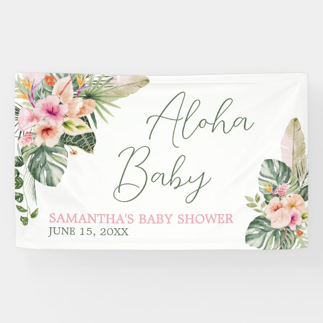 Aloha Baby Dusche Banner (Horizontal)