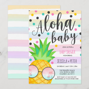 Aloha Baby Dusche Einladung Ananas Baby Dusche