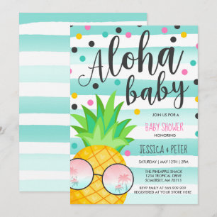 Aloha Baby Dusche Einladung Ananas Baby Dusche