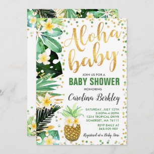 Aloha Baby Dusche Einladung Tropical Baby Dusche