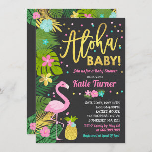 Aloha Baby Dusche Einladung Tropical Baby Dusche