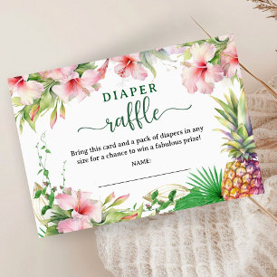 Aloha Baby Dusche Tropical Diaper Umschließung Begleitkarte