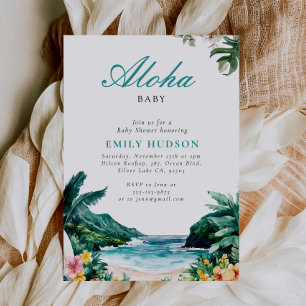 Aloha Baby Hawaiian Baby Shower Einladung