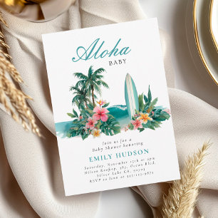 Aloha Baby Hawaiian Baby Shower Einladung