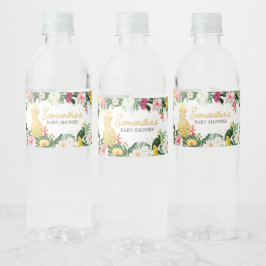 Aloha Baby Pineapple Baby Shower Wasserflaschenetikett