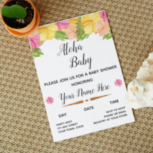 Aloha Baby Shower Einladung