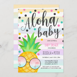 Aloha Baby Shower Invitation Ananas Baby Dusche Einladung
