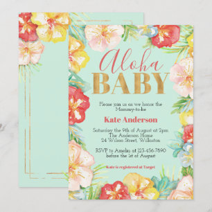 Aloha Baby Tropical Baby Shower Einladung