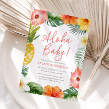 Aloha Baby Tropical Floral Baby Dusche