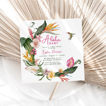 Aloha Baby Tropical Floral Wreath Baby Dusche