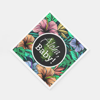 Aloha Baby Tropical Hibiskus Thema Kinderdusche Serviette