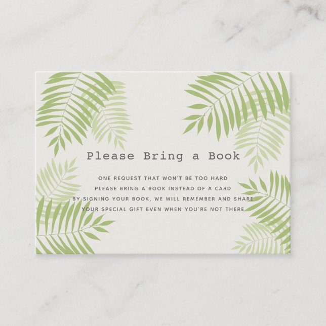 Aloha Babydusche Bitte bringen Sie eine Reservieru Begleitkarte (Vorderseite)