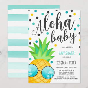 Aloha Babyparty-Einladungs-Ananas-Babyparty Einladung