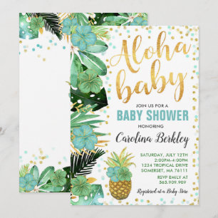 Aloha Babyparty-Einladungs-tropische Babyparty Einladung