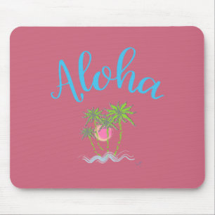 Aloha Beach Hawaiian Style Sommer tropisch Mousepad