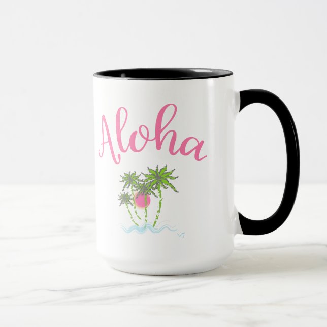 Aloha Beach Hawaiian Style Summera Tasse (Rechts)
