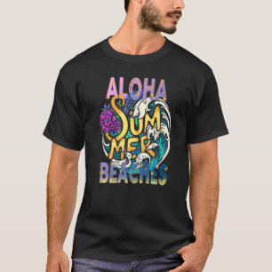 Aloha Beach Tropical Hawaiian Summer Island Vaca T-Shirt