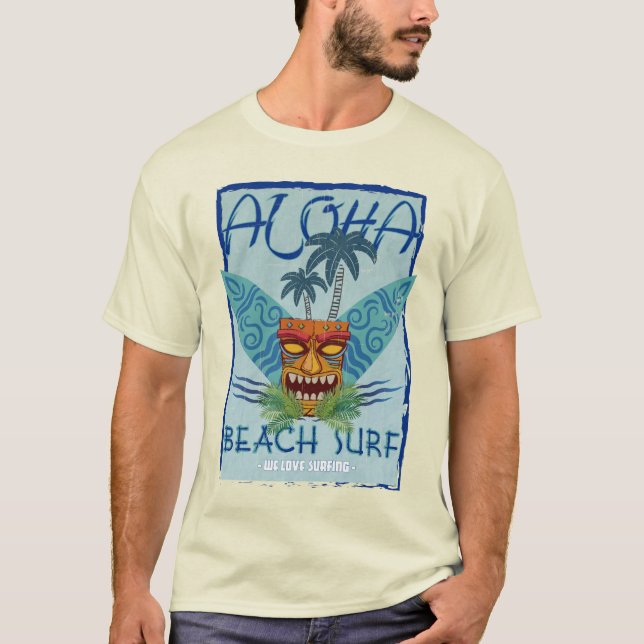 Aloha - Beach Wellenreiten T-Shirt (Vorderseite)