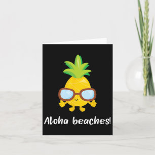 Aloha Beaches Grafische Ananas mit Sonnenschutzcre Karte