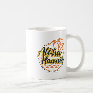Aloha Beaches Hawaii Palms Vintages Surfer Shirt Kaffeetasse