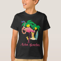 Aloha Beaches Hawaiian Blume Floral Flamingo Tai