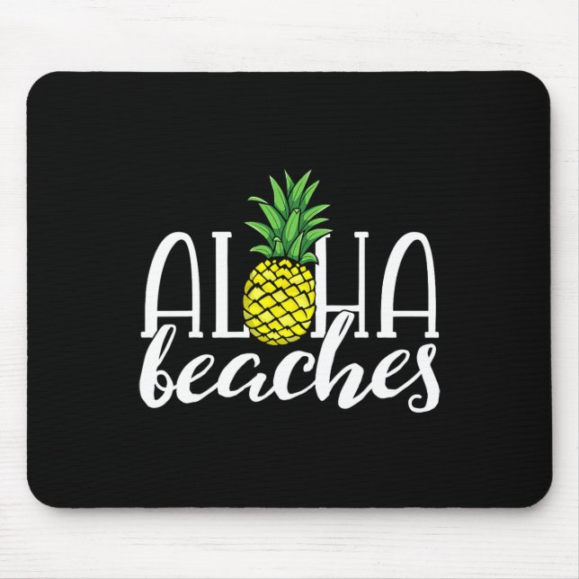 Aloha Beaches Hawaiianischer Junggeselinnen-Abschi Mousepad (Vorne)