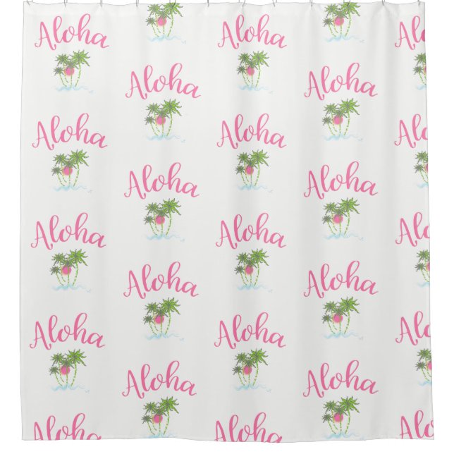 Aloha Beaches Hawaiianischer Sommer Cool Duschvorhang (Vorderseite)