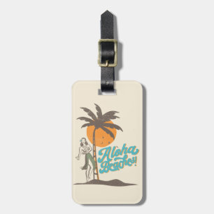 Aloha Beaches Hula Girl Hawaii Hawaii Retro Gepäckanhänger