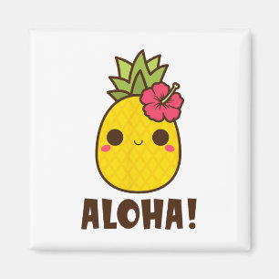 Aloha Beaches Kawaii Niedliche Ananas Hawaii Hawai Magnet