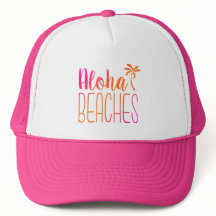 Aloha Beaches | Pink und Orange Trucker Hat