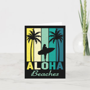 Aloha Beaches Surfer Girl Hawaii Vintag Hawaii Karte