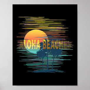 Aloha Beaches Vintag Sunset Hawaii Hawaii Sommer Poster