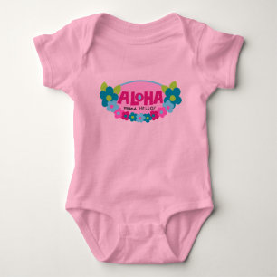 Aloha bedeutet hallo hawaiisches Blumen Baby Strampler