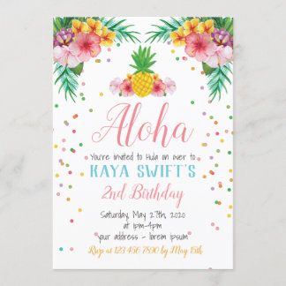 Aloha Birthday Einladung