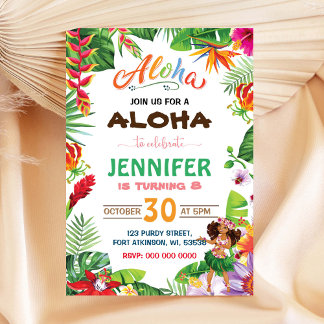 Aloha Birthday Girl Einladung