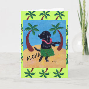 Aloha Black Labrador Karte